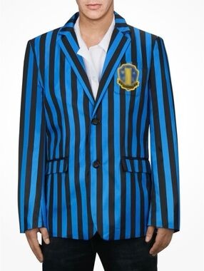 Wednesday Addams Nevermore Academy School Jacket Blue Adult Large